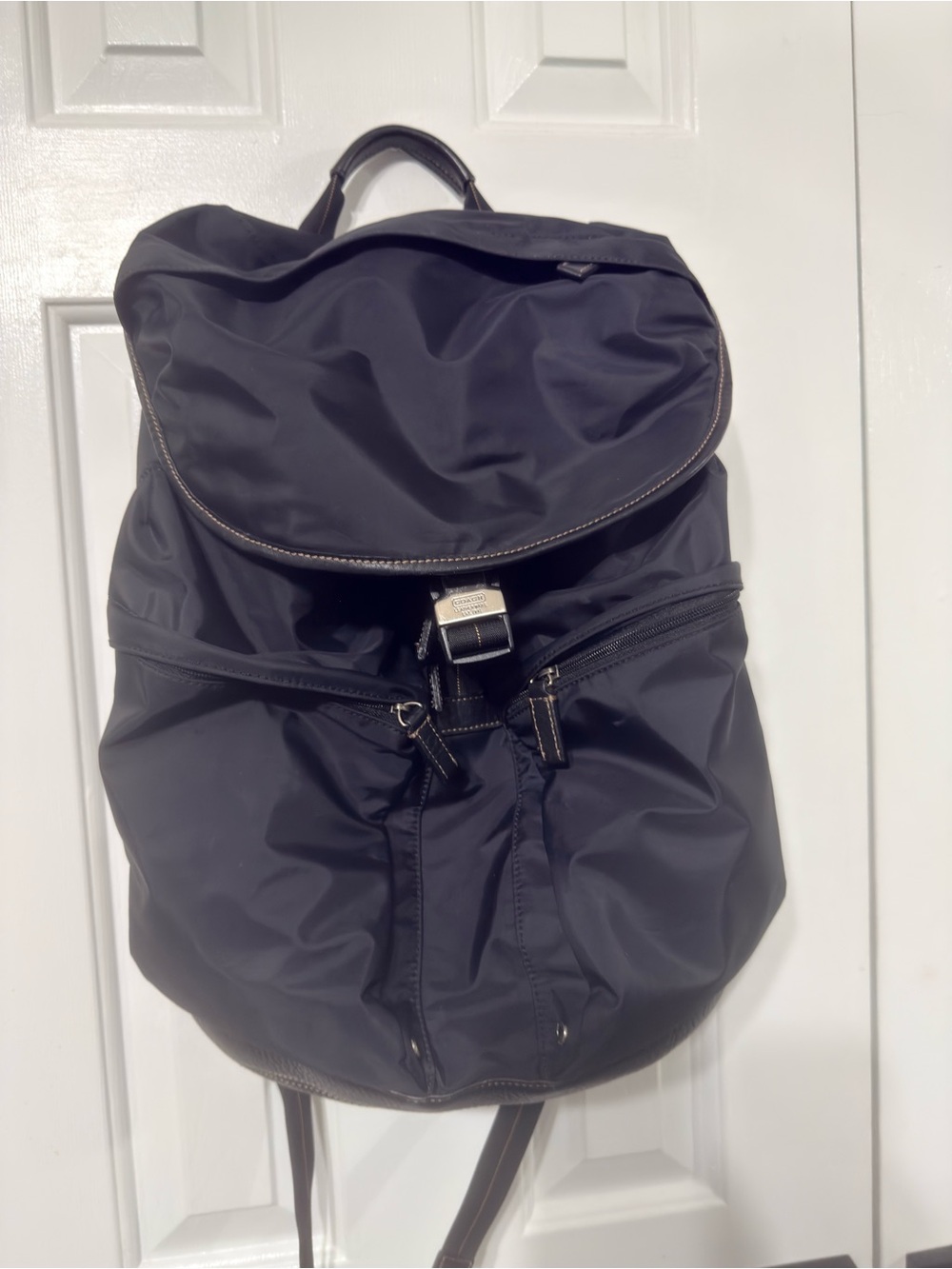 Vintage Coach Nylon and Leather Backpack